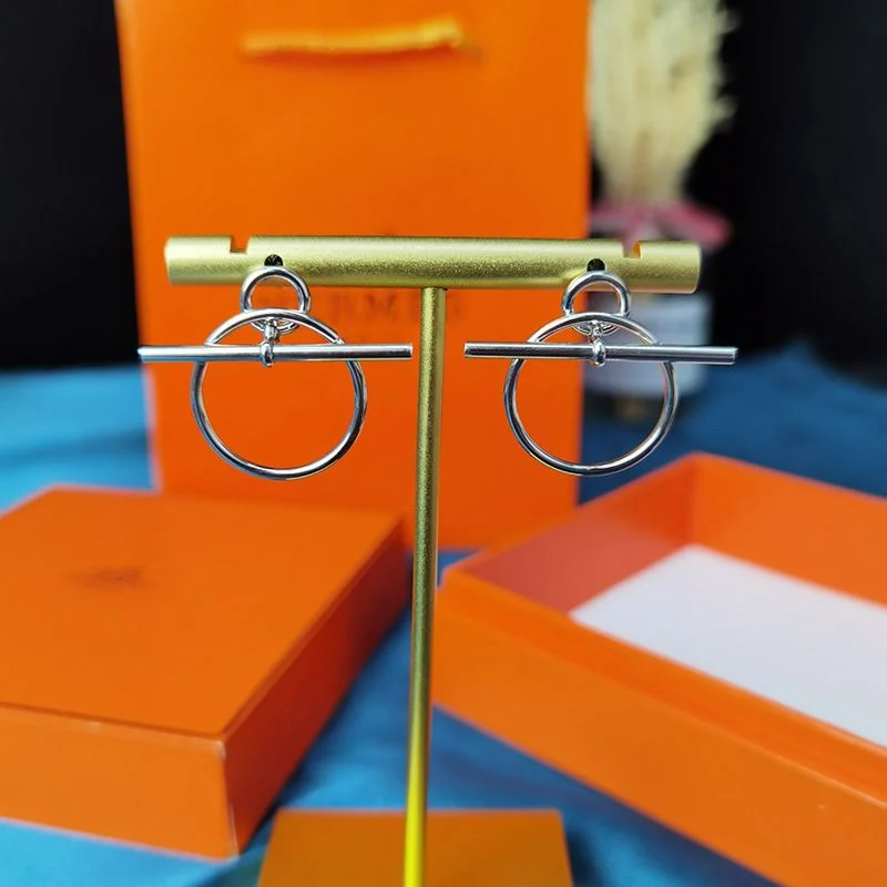 エルメス ピアス 偽物「 Loop ループ 」MM 2色 H114504B00